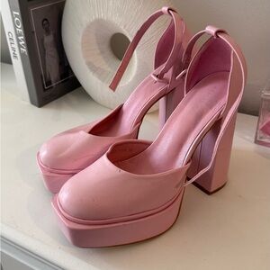 Elegant Pink Platform Heels